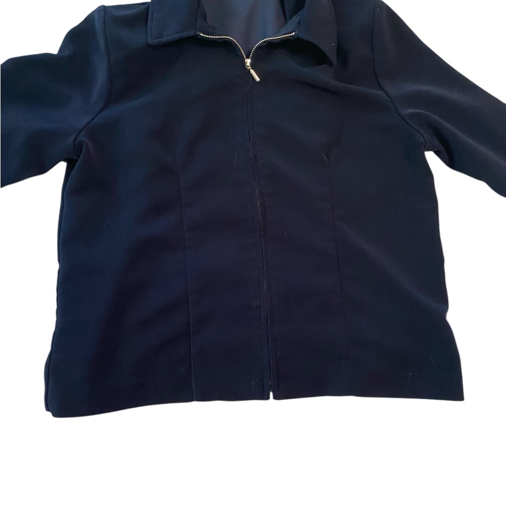 Vintage- Briggs Woman’s Navy Blue, 90’s, Rayon Blazer, Size 12